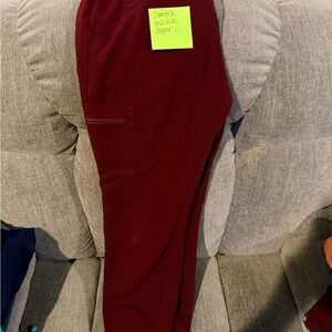 Figs Burgundy Zamora Scrub Jogger Pants - L